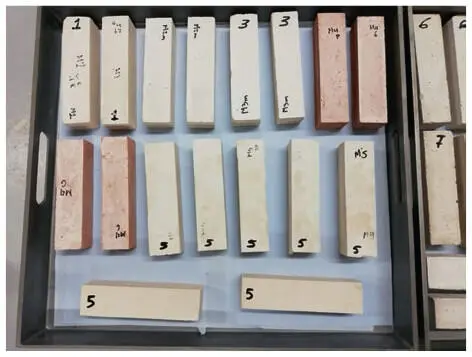 Figure 1Mortars samples at 180 days The different formulations obtained are - фото 26
