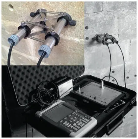 Figure 1 The double probe scissors set up with the UKS 14 ultrasonic testing - фото 194