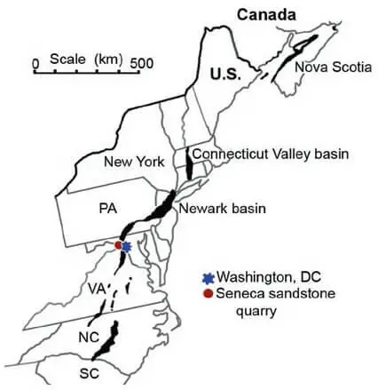 Figure 4 Map of Newark Supergroup Grissom et al 2018 Triassic building - фото 128