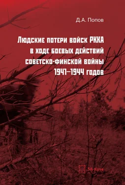 Денис Попов Людские потери войск РККА в ходе боевых действий советско-финской войны 1941-1944 годов обложка книги