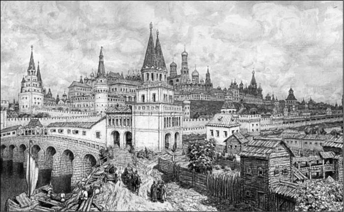 Московский Кремль в конце XVII в С картины АМ Васнецова Городом не - фото 2