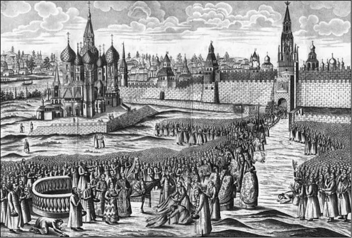 Собор Василия Блаженного на голландской гравюре XVII в Оригинальная - фото 9