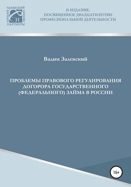 Вадим Залевский Проблемы правового регулирования договора государственного (федерального) займа в России обложка книги