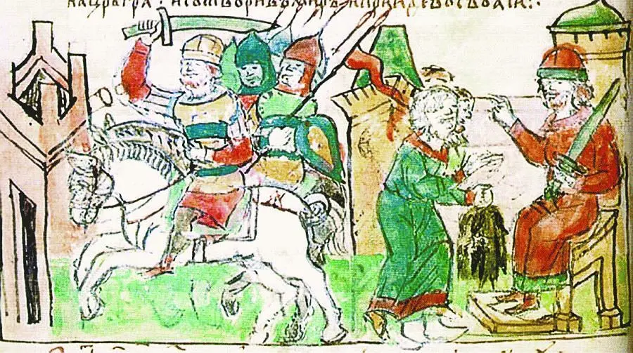 Ihor levies duty from the Drevlians Radziwiłł Chronicle It should be noted - фото 8