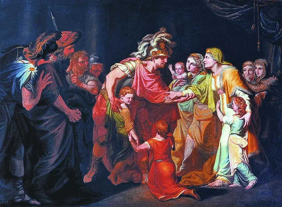 І Akimov Great Prince Sviatoslav kisses his mother and children on returning - фото 14