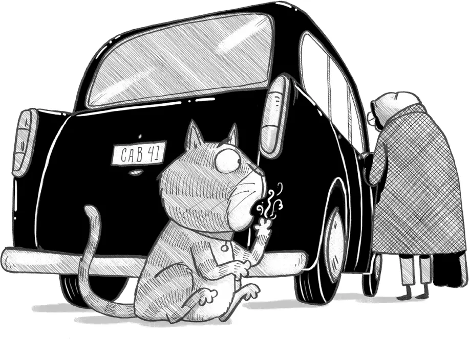 И тут к огромному удивлению Суперкота такси остановилось возле супермаркета - фото 28