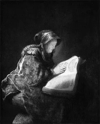 Рембрандт Читающая пожилая женщина возможно пророчица Анна 1631 дерево - фото 19