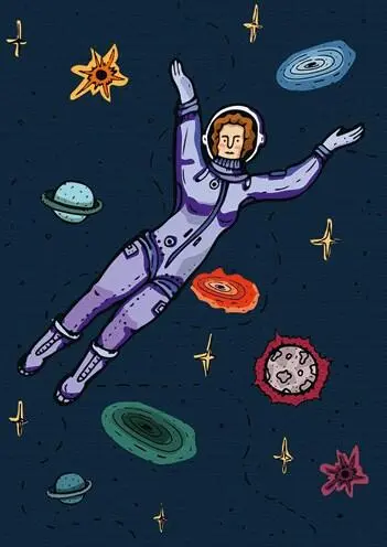 Рисунок Юлии Богдановой из детской книги о Валентине Терешковой Валентина - фото 12