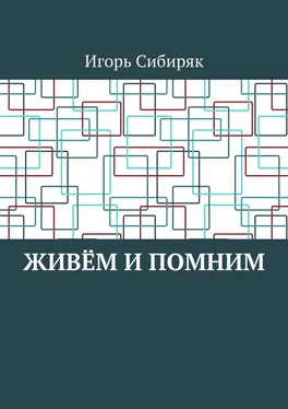 Игорь Сибиряк Живём и помним обложка книги