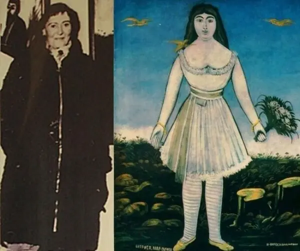 Маргарита де Севр в 1969 году на выставке Нико Пиросмани в Лувре слева фото - фото 30