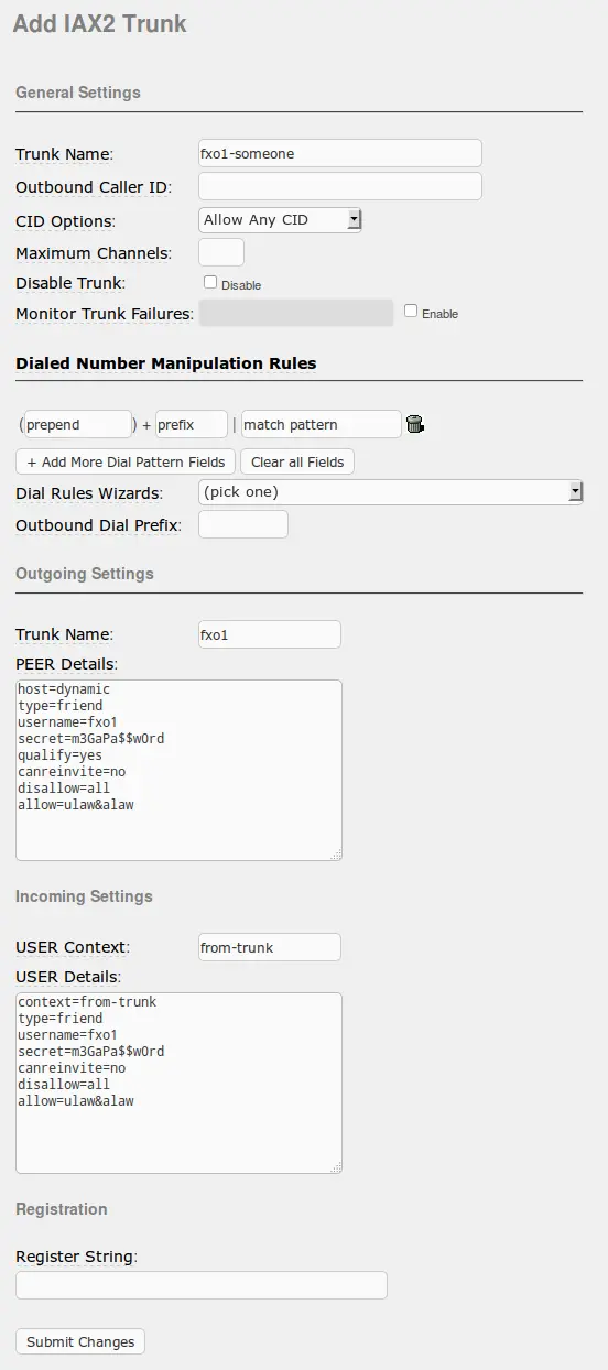 где hostdynamic означает что FXOшлюз сам установит соединение самый - фото 3