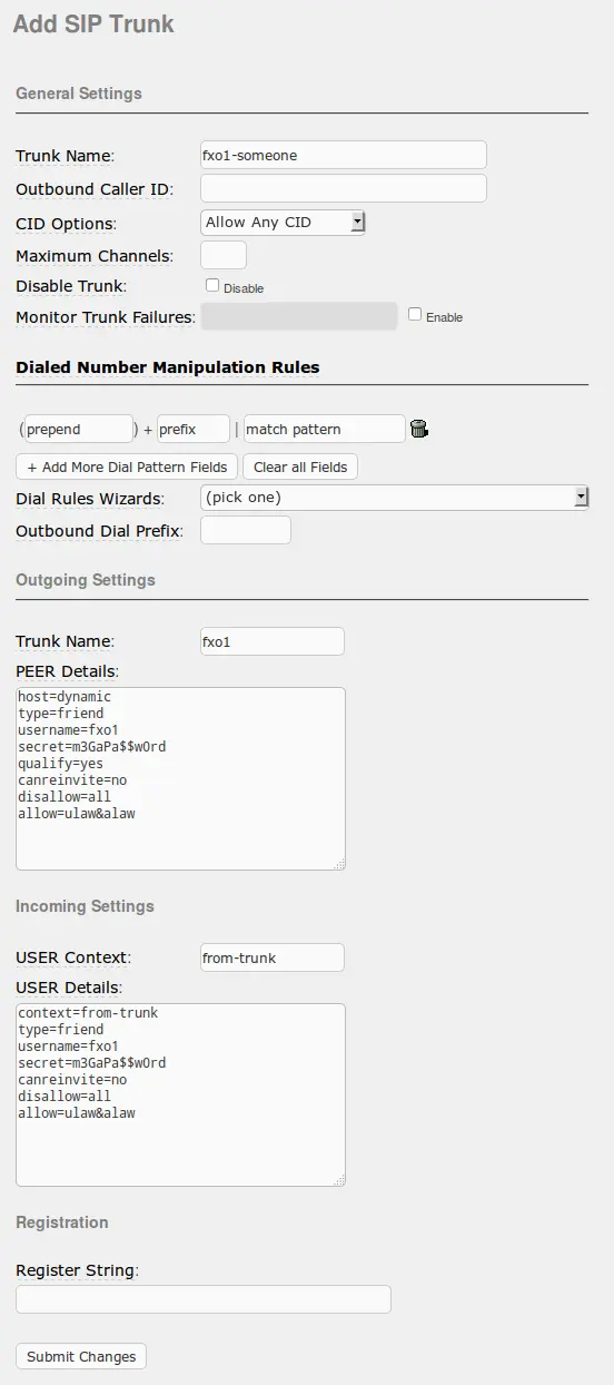 где hostdynamic означает что FXOшлюз сам установит соединение самый - фото 5