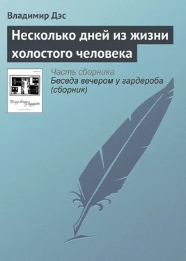 Владимир Дэс Несколько дней из жизни холостого человека обложка книги