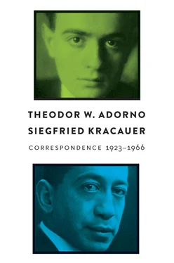 Siegfried Kracauer Correspondence обложка книги