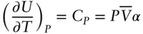 For an ideal gas the term PVα reduces to R so that U T P C p R C - фото 159