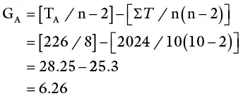 Table 43Calculating general and specific combining abilities B C D E F G - фото 69