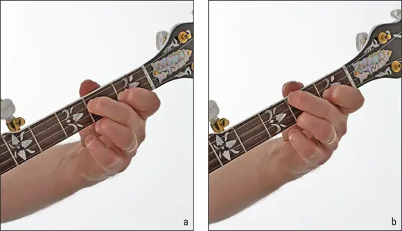 Photographs by Anne Hamersky FIGURE 37Heres how your hand looks fretting the - фото 65
