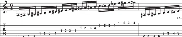 FIGURE 21Across the neck chromatic warmup Figure 22 shows a warmup with - фото 23