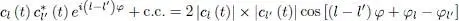 Whatever the phases of the two coefficients cl t and cl t the cosine - фото 573