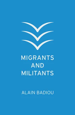 Alain Badiou Migrants and Militants обложка книги