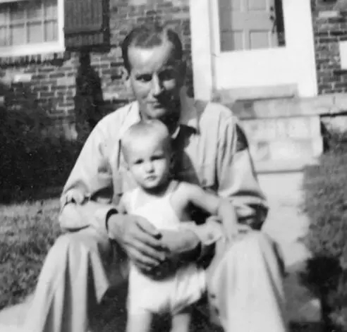 My dad and me 1943 before he shipped out to join General Pattons Third Army in - фото 2