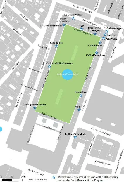Figure 22 Map of restaurants and cafés at the PalaisRoyal at the end of the - фото 3