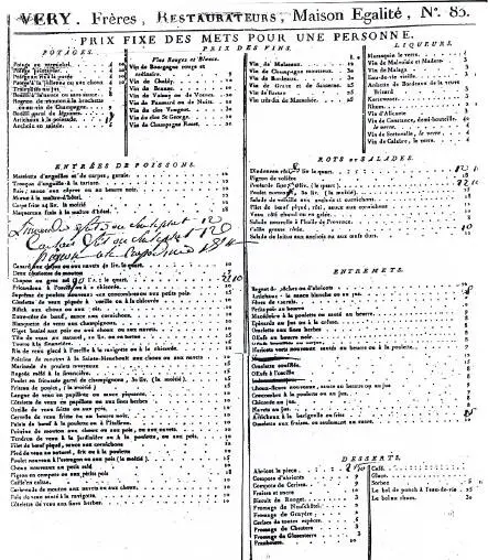 Figure 21 Menu from the restaurant Véry In the center of Paris the first - фото 2