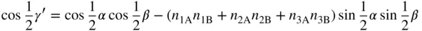 The term n 1A n 1B n 2A n 2B n 3A n 3B is simply the cosine of the angle - фото 97