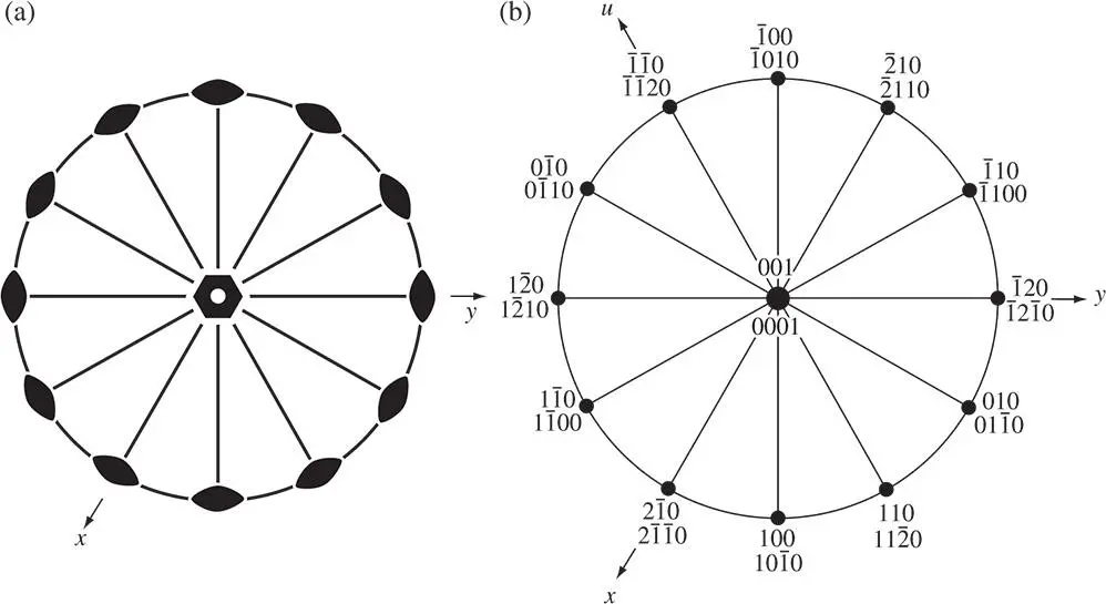 Figure 212a Stereogram of the holosymmetric class of the hexagonal system - фото 296