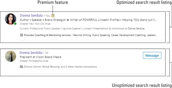 FIGURE 24An optimized search result versus an unoptimized result - фото 26