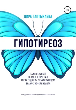 Лира Гаптыкаева Гипотиреоз. Комплексный подход к лечению. Рекомендации практикующего врача-эндокринолога. Методическое пособие для врачей и пациентов. обложка книги