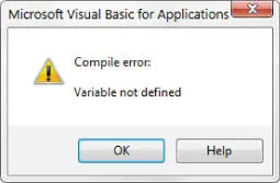 FIGURE 31 VBAs way of telling you that your procedure contains an undeclared - фото 25