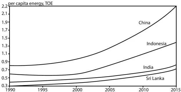 Figure 211 Per capita energy consumption growth for certain countries It has - фото 23
