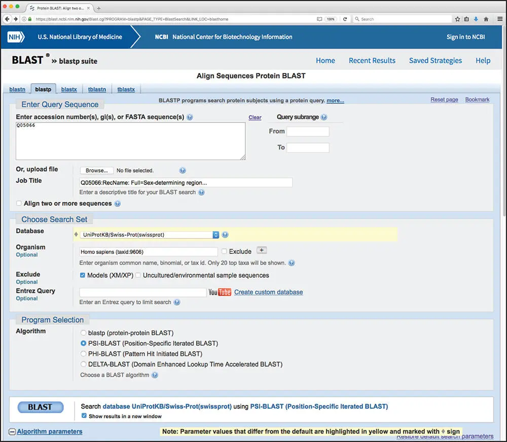 Figure 314 Performing a PSIBLAST search See text for details BLAT In - фото 43