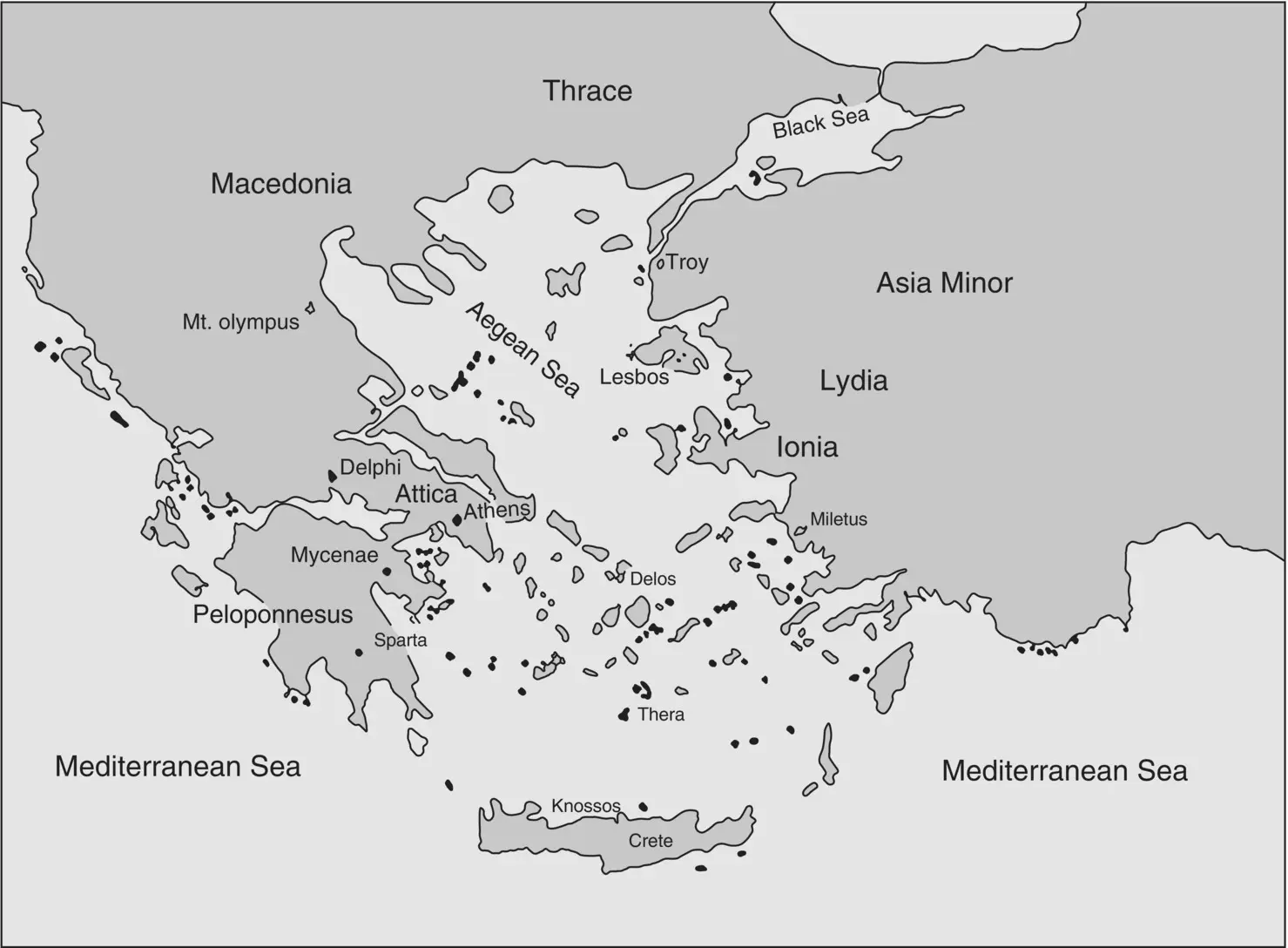Figure 21Map of ancient Greece The Dark Ages c 1100800 BC The collapse - фото 6