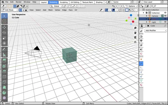 FIGURE 42The Modeling workspace gives you quick access to Edit mode and a - фото 119