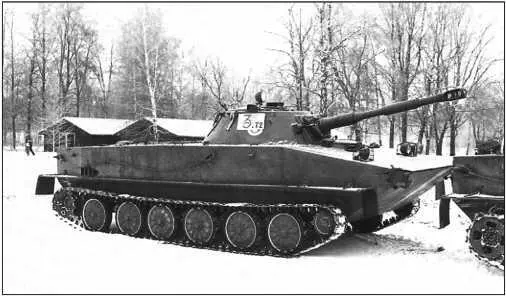 Танк ПТ76 выпуска 1957 года Танк ПТ76Б выпуска 1959 года вид спереди - фото 25
