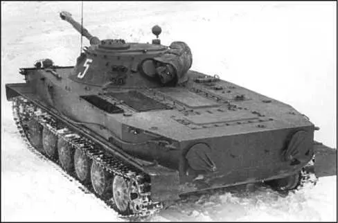 Танк ПТ76Б выпуска 1959 года вид спереди сверху вверху и вид сзади сверху - фото 27