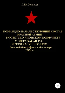 Денис Соловьев Командно-начальствующий состав Красной Армии в советско-японском конфликте у озера Хасан 1938 и реки Халхин-Гол 1939. Том 4 обложка книги