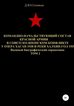 Денис Соловьев Командно-начальствующий состав Красной Армии в советско-японском конфликте у озера Хасан 1938 и реки Халхин-Гол 1939. Том 2 обложка книги