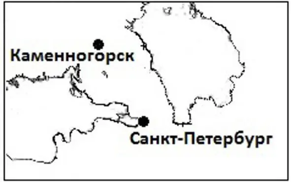 Рис 4 Местоположение Каменногорска Антреа рисунок автора Сеть исследовал - фото 4