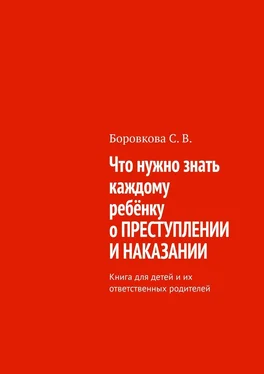 Светлана Боровкова Что нужно знать каждому ребёнку о преступлении и наказании. Книга для детей и их ответственных родителей обложка книги