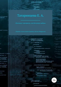 Елена Татаринцева «Разговор с призраком, или Безумная любовь». Сборник стихов памяти Джеймса Дугласа Моррисона обложка книги