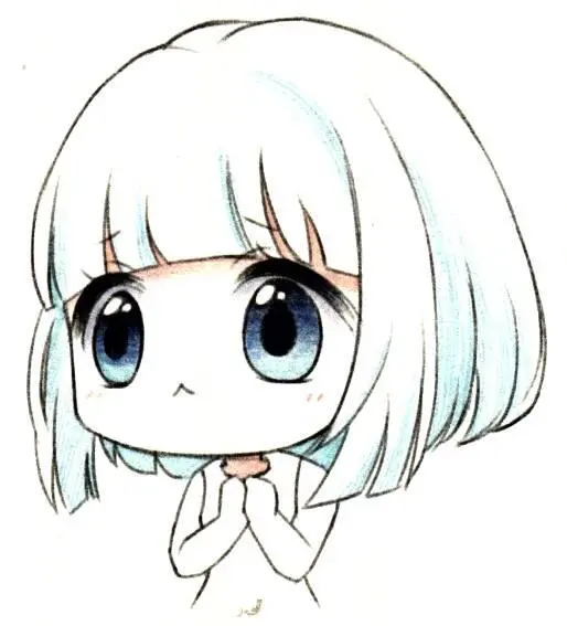 10 Use the sky blue pencil to draw the hair color Eyes and eyebrows Draw - фото 37