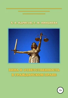 Хусейн Идрисов Вина и ответственность в гражданском праве