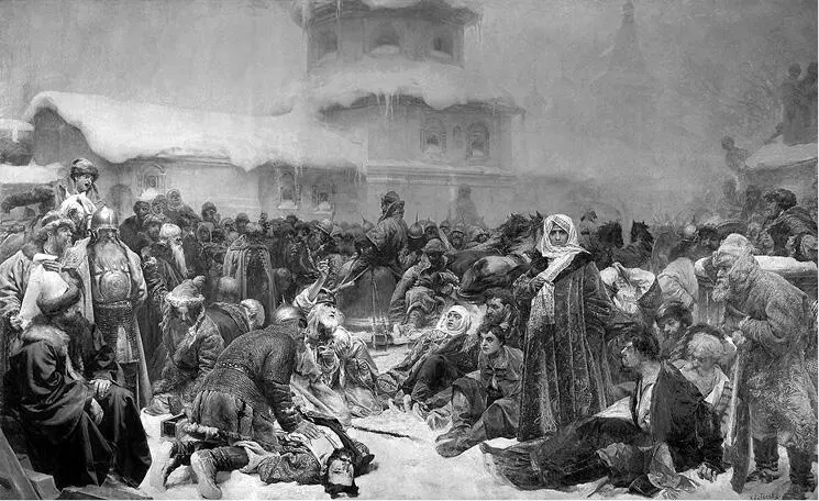 Марфа Посадница Уничтожение новгородского веча Художник КВ Лебедев 1889 г - фото 31