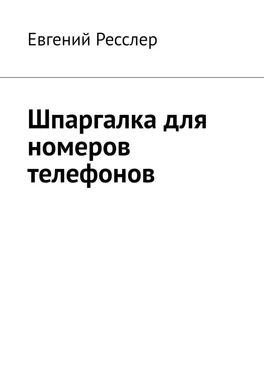 Евгений Ресслер Шпаргалка для номеров телефонов. Руководство для запоминания цифровых данных обложка книги