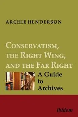 Archie Henderson Conservatism, the Right Wing, and the Far Right: A Guide to Archives обложка книги