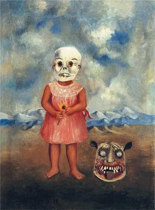 Девочка с мертвой маской 1938 Автопортрет со Сталиным Ок1954 Мехико - фото 5