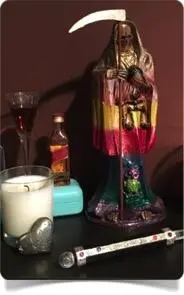 Santa Muerte 7 colores Para un alcohólico Ingredientes un mantel blanco una - фото 35